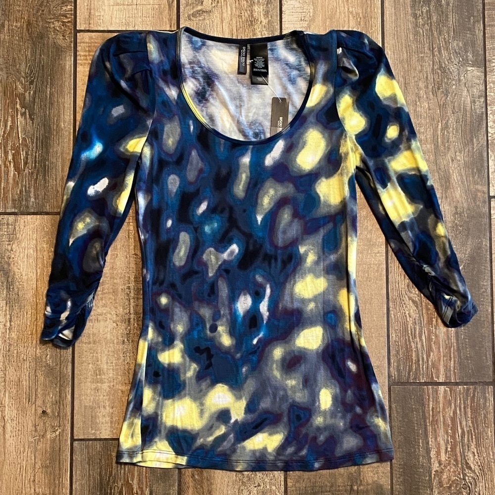 Bisou Bisou Multicolor Abstract Blouse 🆕